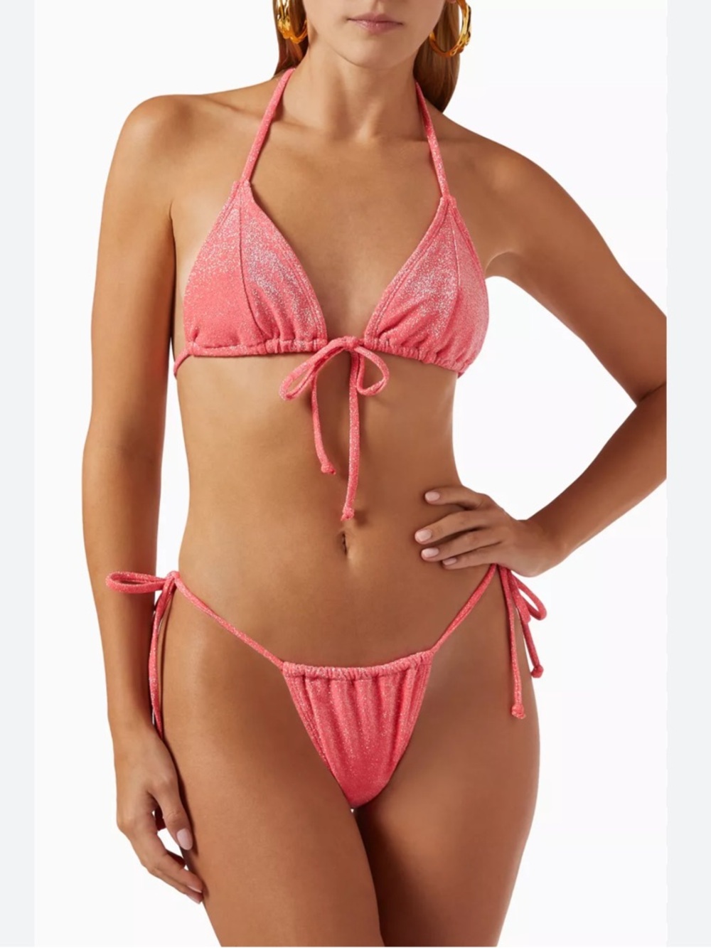 Good American - Sparkle Tiny Ties Bikini Top & Bottom